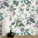 Sierra Silver Floral Wallpaper