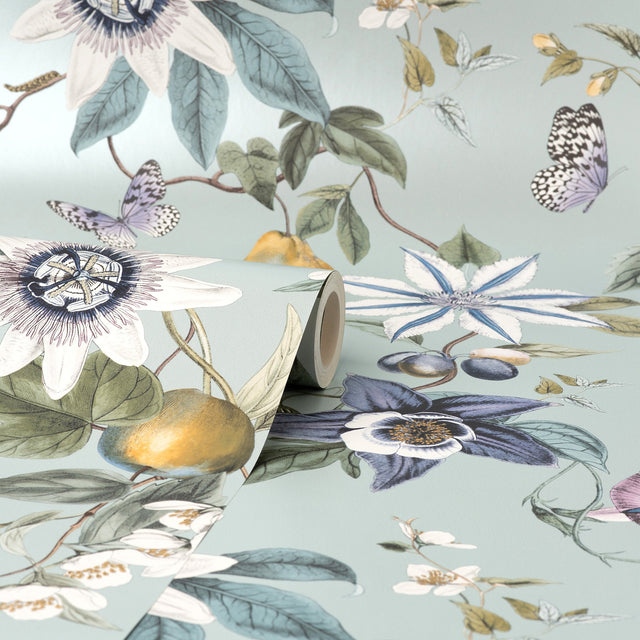 Sierra Sage Floral Wallpaper with Botanical Flowers and Modern Style - Fine Decor FD43061