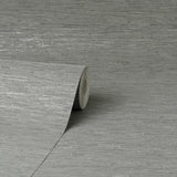Mephi Grey Faux Grasscloth Textured Vinyl Wallpaper - Fine Decor FD43155