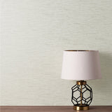 Mephi Natural Faux Grasscloth Vinyl Wallpaper with Textured Metallic Accents - Fine Decor FD43158