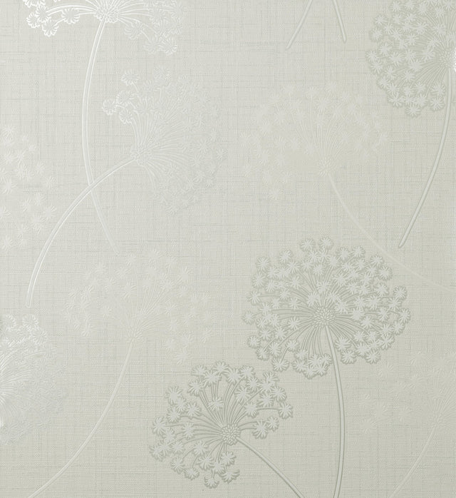 Grace Dove Floral Wallpaper with Metallic Botanical Motif - Fine Decor FD43283