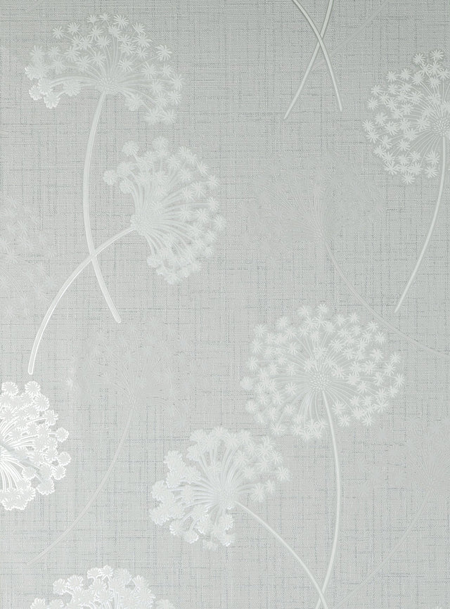 Grace Grey Floral Wallpaper with Metallic Botanical Motif - Fine Decor FD43284