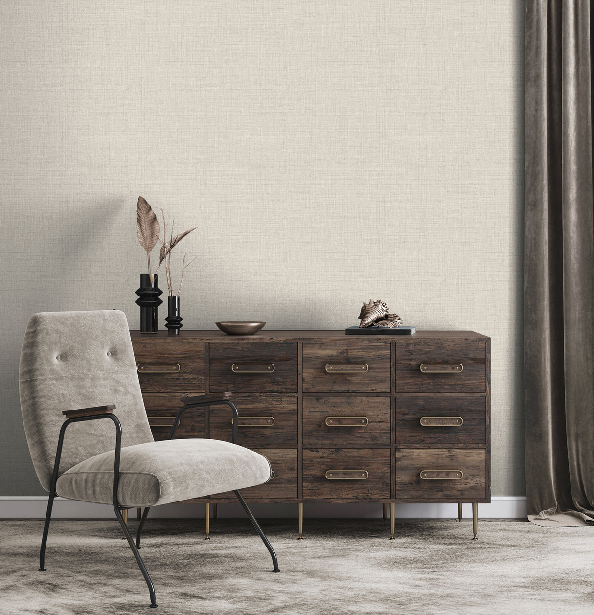 Weber Beige by Fine Decor Texture Wallpaper – Brewster Home Fashions FD43285