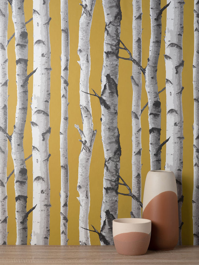 Chester Mustard Birch Trees Wallpaper