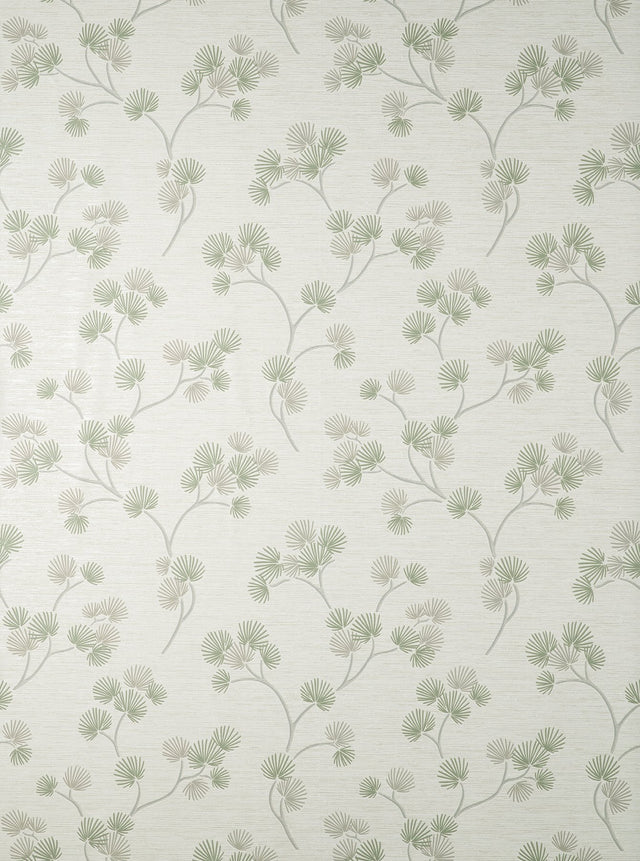 Kira Green Trail Botanical Scandinavian Wallpaper - Fine Decor FD43310
