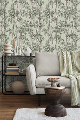Bastian Green by Fine Decor Trees Wallpaper – Brewster Home Fashions FD43341