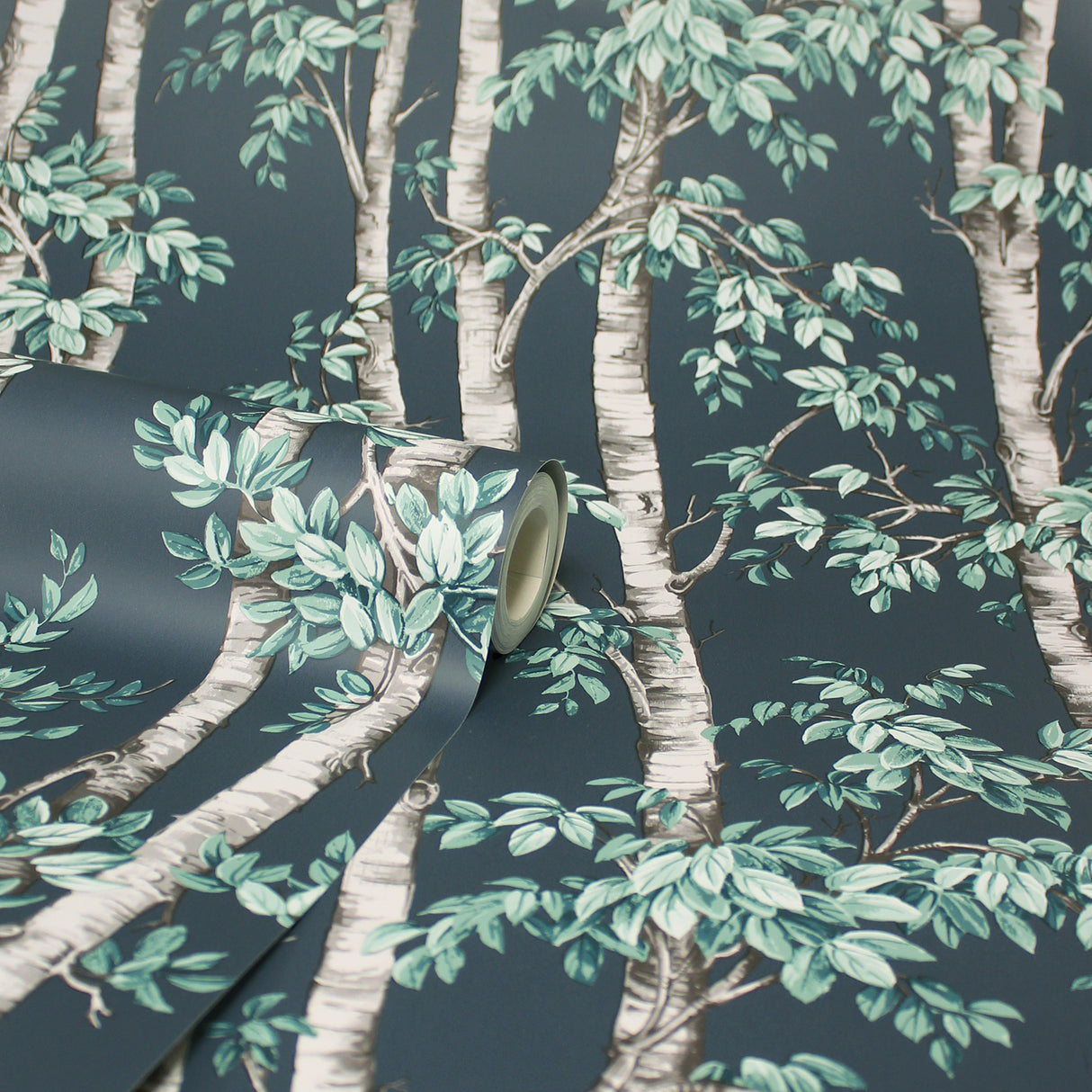Bastian Blue by Fine Decor Trees Wallpaper – Brewster Home Fashions FD43342