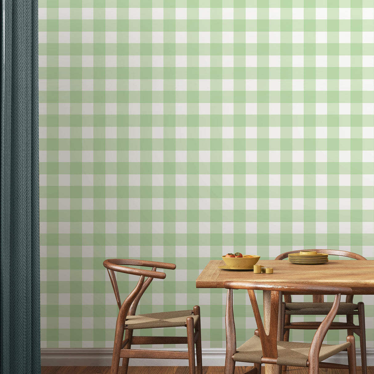 Patrice Light Green by Fine Decor Gingham Wallpaper – Brewster Home Fashions FD43393