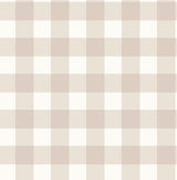 Fine Decor Patrice Light Brown Gingham Wallpaper FD43394