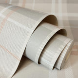 Hester Light Grey by Fine Decor Plaid Wallpaper – Brewster Home Fashions FD43397
