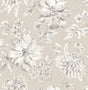 Fine Decor Gabriela Champagne Floral Wallpaper FD43429 sample detail with sketchy floral on champagne ground