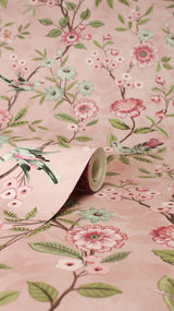 Elspeth Pink by Fine Decor Floral Trail Wallpaper – Brewster Home Fashions FD43445