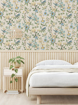 Elspeth Light Yellow by Fine Decor Floral Trail Wallpaper – Brewster Home Fashions FD43448
