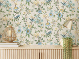 Elspeth Light Yellow by Fine Decor Floral Trail Wallpaper – Brewster Home Fashions FD43448