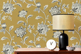Juliette Mustard by Fine Decor Jacobean Wallpaper – Brewster Home Fashions FD43450