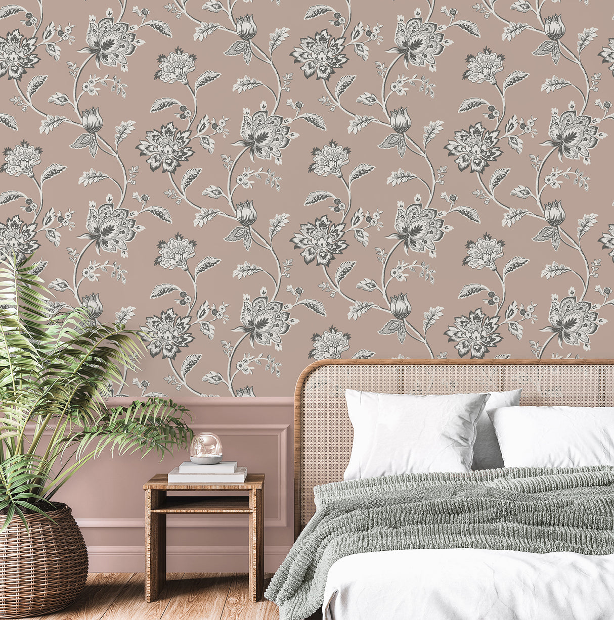 Juliette Light Pink by Fine Decor Jacobean Wallpaper – Brewster Home Fashions FD43451