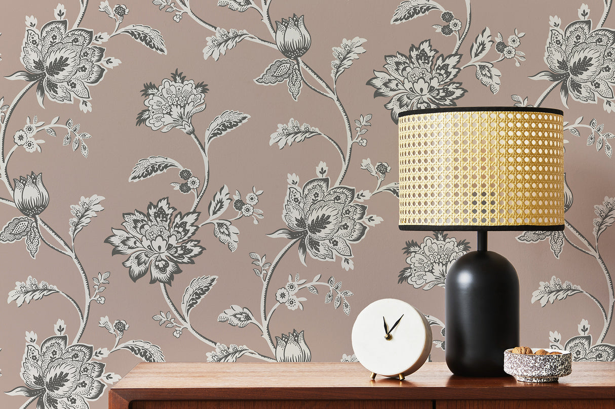 Juliette Light Pink by Fine Decor Jacobean Wallpaper – Brewster Home Fashions FD43451