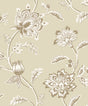 Fine Decor Juliette Light Yellow Jacobean floral wallpaper roll and room scenes