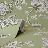 Juliette Sage by Fine Decor Jacobean Wallpaper- Brewster Home Fashions FD43454