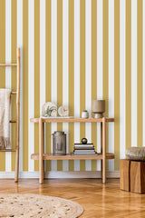 Tavish Mustard by Fine Decor Stripe Wallpaper – Brewster Home Fashions FD43455