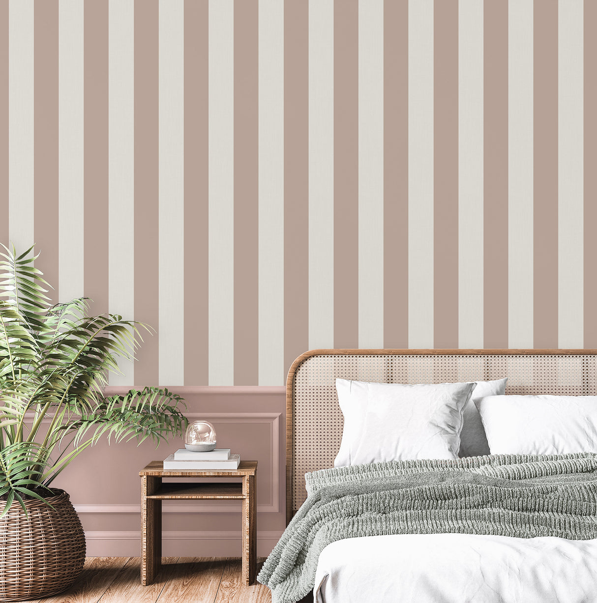 Tavish Light Pink by Fine Decor Stripe Wallpaper – Brewster FD43456