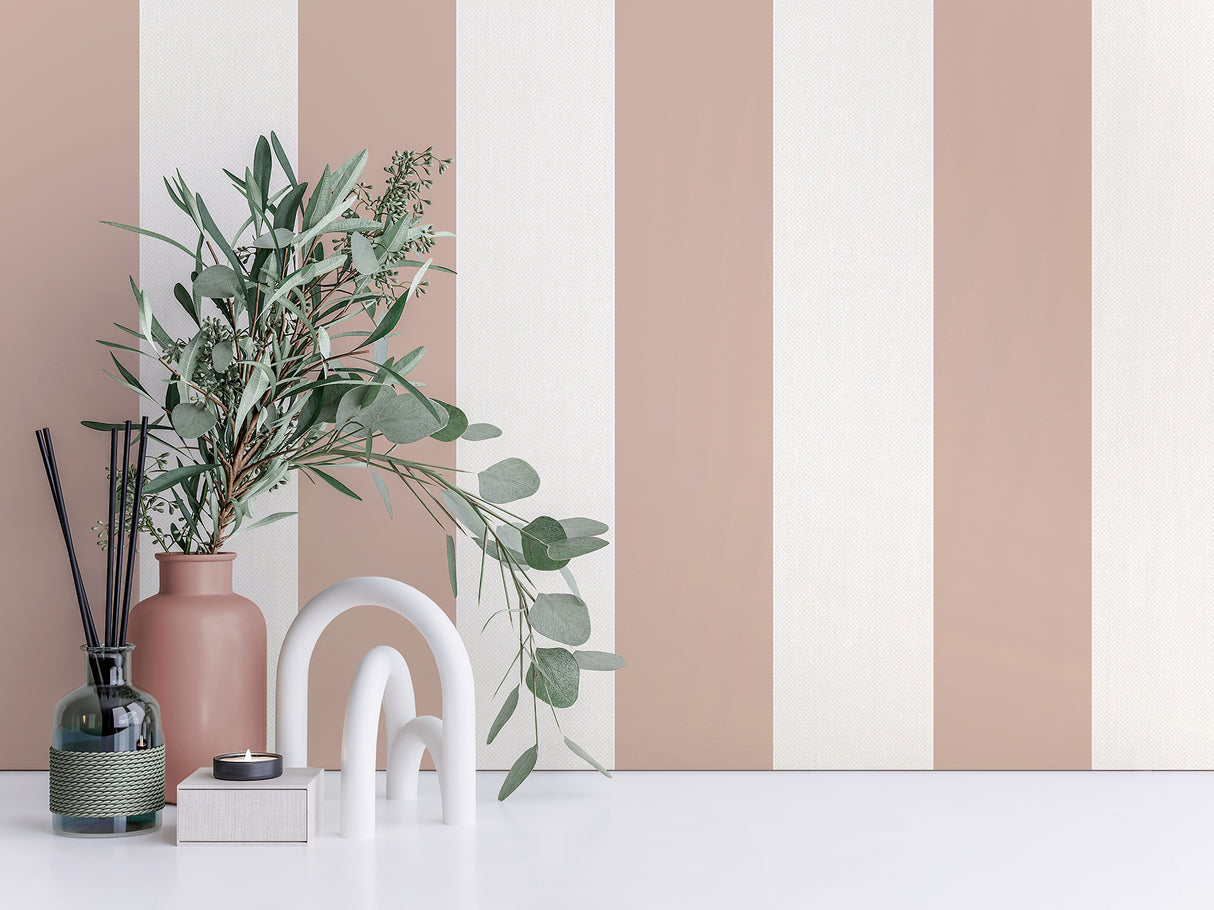 Tavish Light Pink by Fine Decor Stripe Wallpaper – Brewster FD43456
