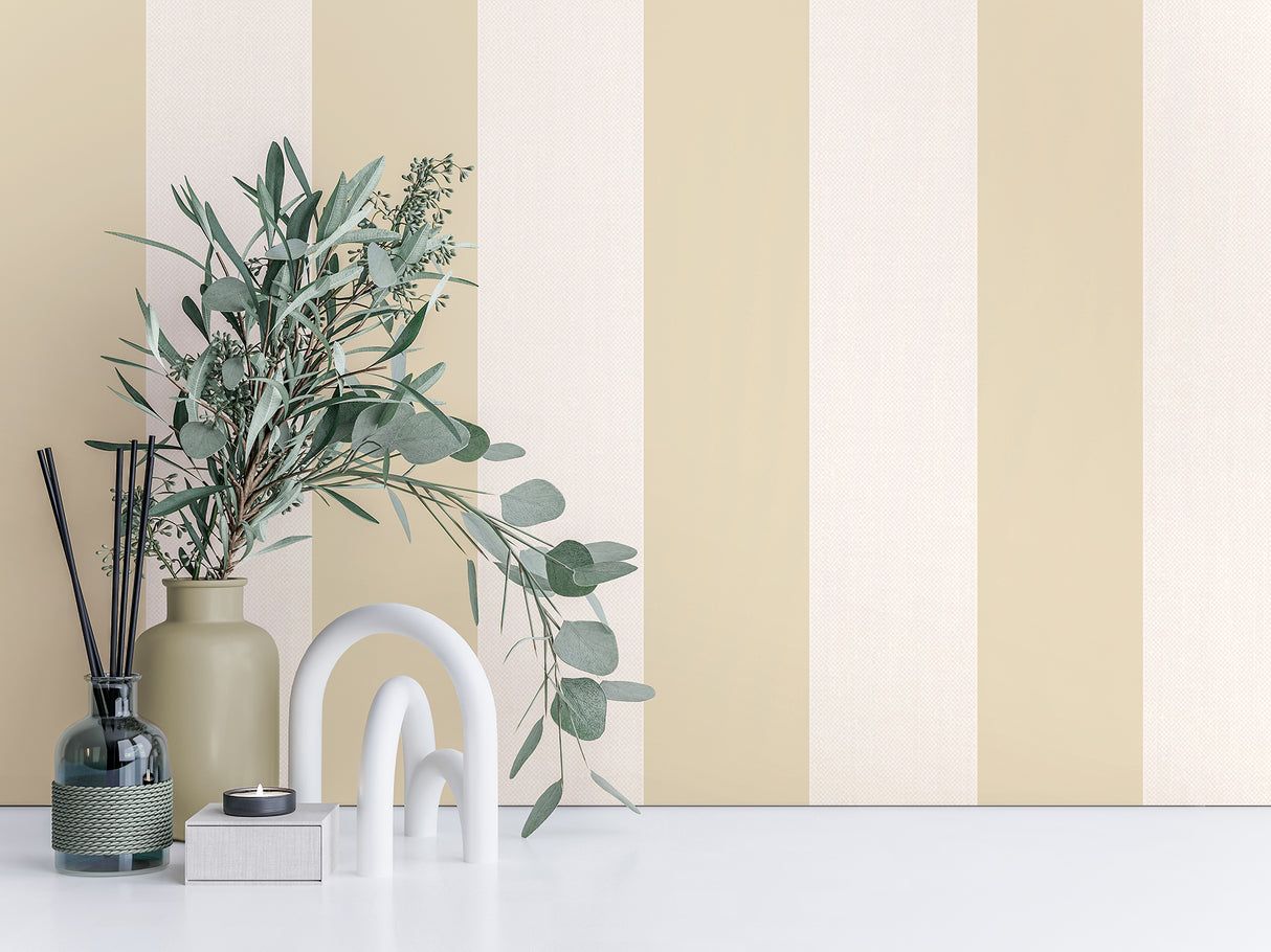 Tavish Light Yellow by Fine Decor Stripe Wallpaper – Brewster Home Fashions FD43457