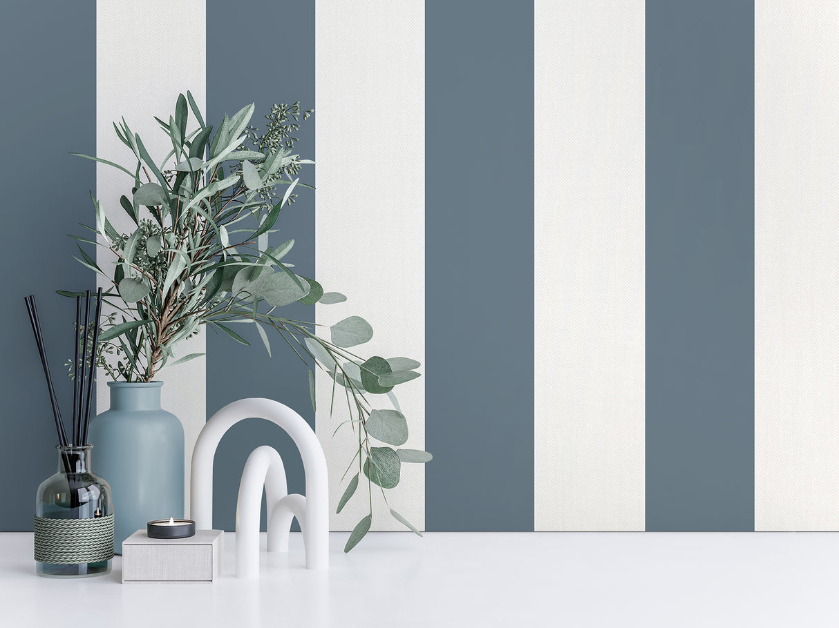Tavish Blue by Fine Decor Stripe Wallpaper – Brewster Home Fashions FD43458