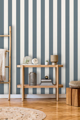 Tavish Blue by Fine Decor Stripe Wallpaper – Brewster Home Fashions FD43458