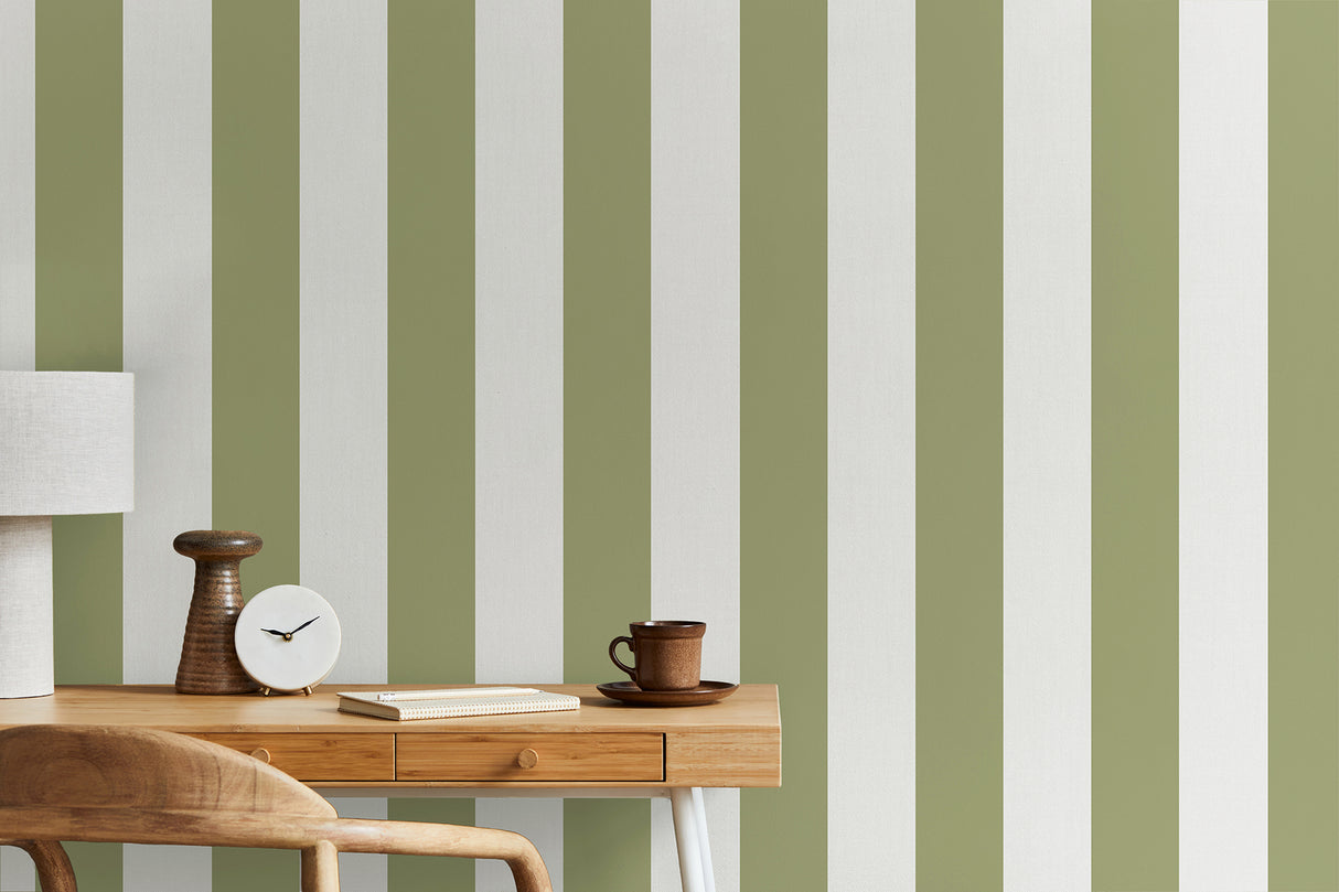Tavish Sage by Fine Decor Stripe Wallpaper- Brewster Home Fashions FD43459