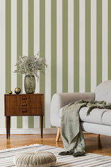 Tavish Sage by Fine Decor Stripe Wallpaper- Brewster Home Fashions FD43459