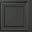 Dark grey square panel wallpaper roll showing classic molding effect