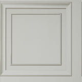 Fine Decor Distinctive grey square panel wallpaper with picture frame molding effect