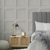 Distinctive Grey by Fine Decor Square Panel Wallpaper – Brewster Home Fashions FD43467