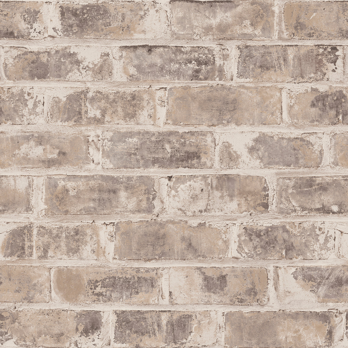 Fine Decor Warrick Taupe Brick Wallpaper roll and room setting