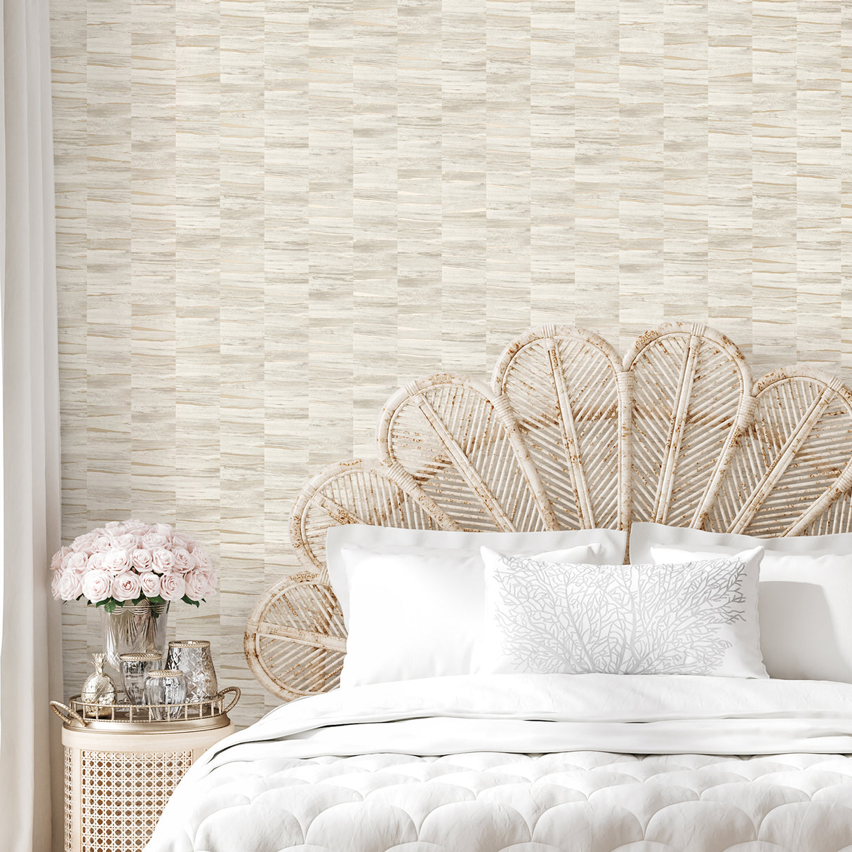 Hugo Dove Faux Wood Wallpaper by Fine Decor Modern Faux Wood Sidewalls – Brewster Home Fashions FD43493