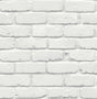 Fine Decor Alpin White painted brick wallpaper roll and room scenes
