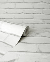 Alpin White by Fine Decor Painted Brick Wallpaper – Brewster Home Fashions FD43600