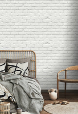 Alpin White by Fine Decor Painted Brick Wallpaper – Brewster Home Fashions FD43600