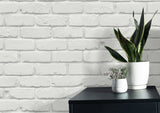 Alpin White by Fine Decor Painted Brick Wallpaper – Brewster Home Fashions FD43600