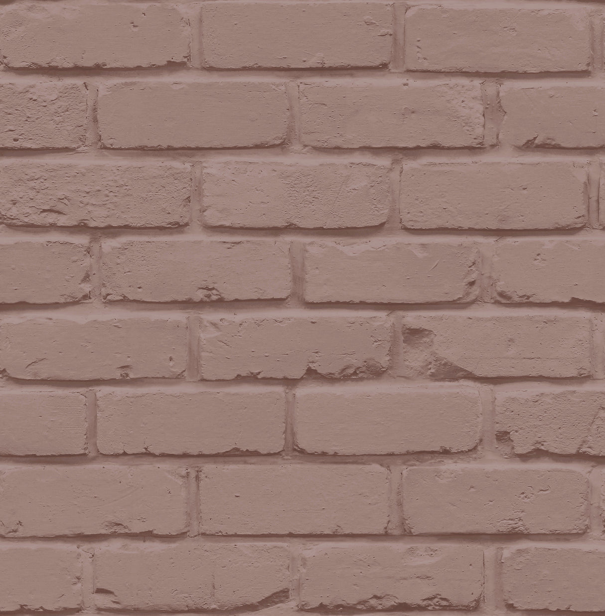 Alpin Pink Painted Brick Wallpaper by Fine Decor – swatch showing painted brick texture