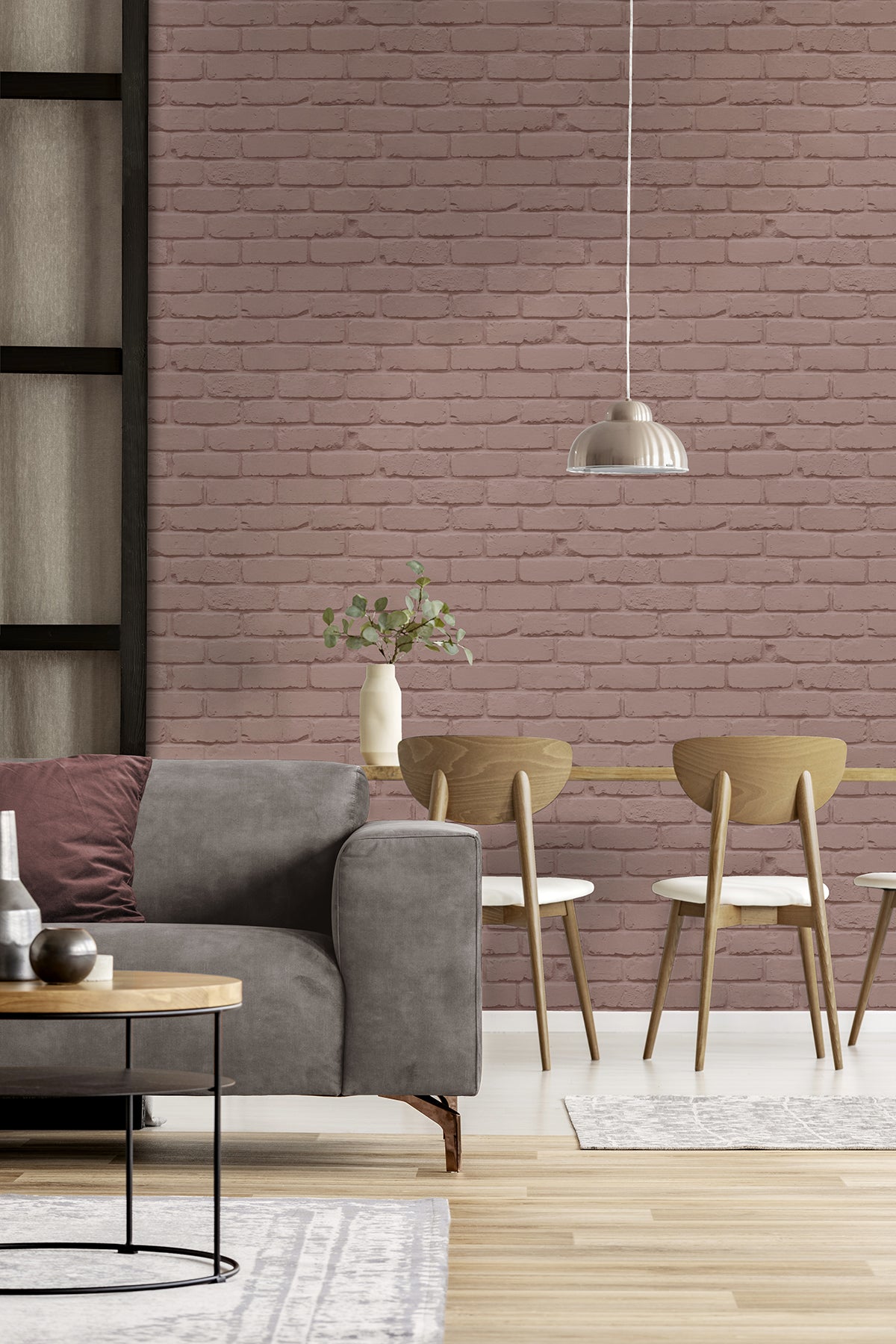Alpin Pink by Fine Decor Painted Brick Wallpaper – Brewster FD43601