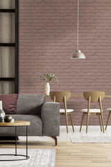 Alpin Pink by Fine Decor Painted Brick Wallpaper – Brewster FD43601
