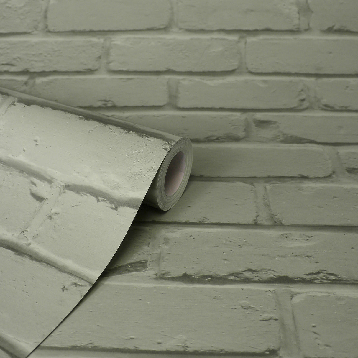 Alpin Sage by Fine Decor Painted Brick Wallpaper- Brewster Home Fashions FD43603