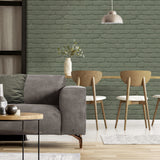 Alpin Sage by Fine Decor Painted Brick Wallpaper- Brewster Home Fashions FD43603