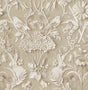 Fine Decor Fae Neutral Woodland Wallpaper FD43606 roll and room view showing paper-cut animals and florals on beige