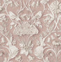 Fine Decor Fae Light Pink woodland wallpaper roll and room scene with paper-cut animals and florals