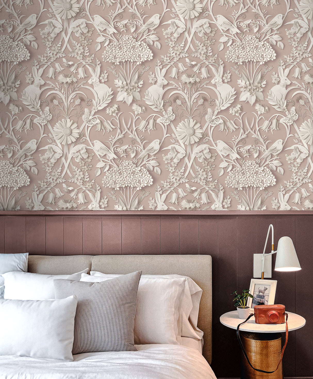 Fae Light Pink by Fine Decor Woodland Wallpaper – Brewster Home Fashions FD43607