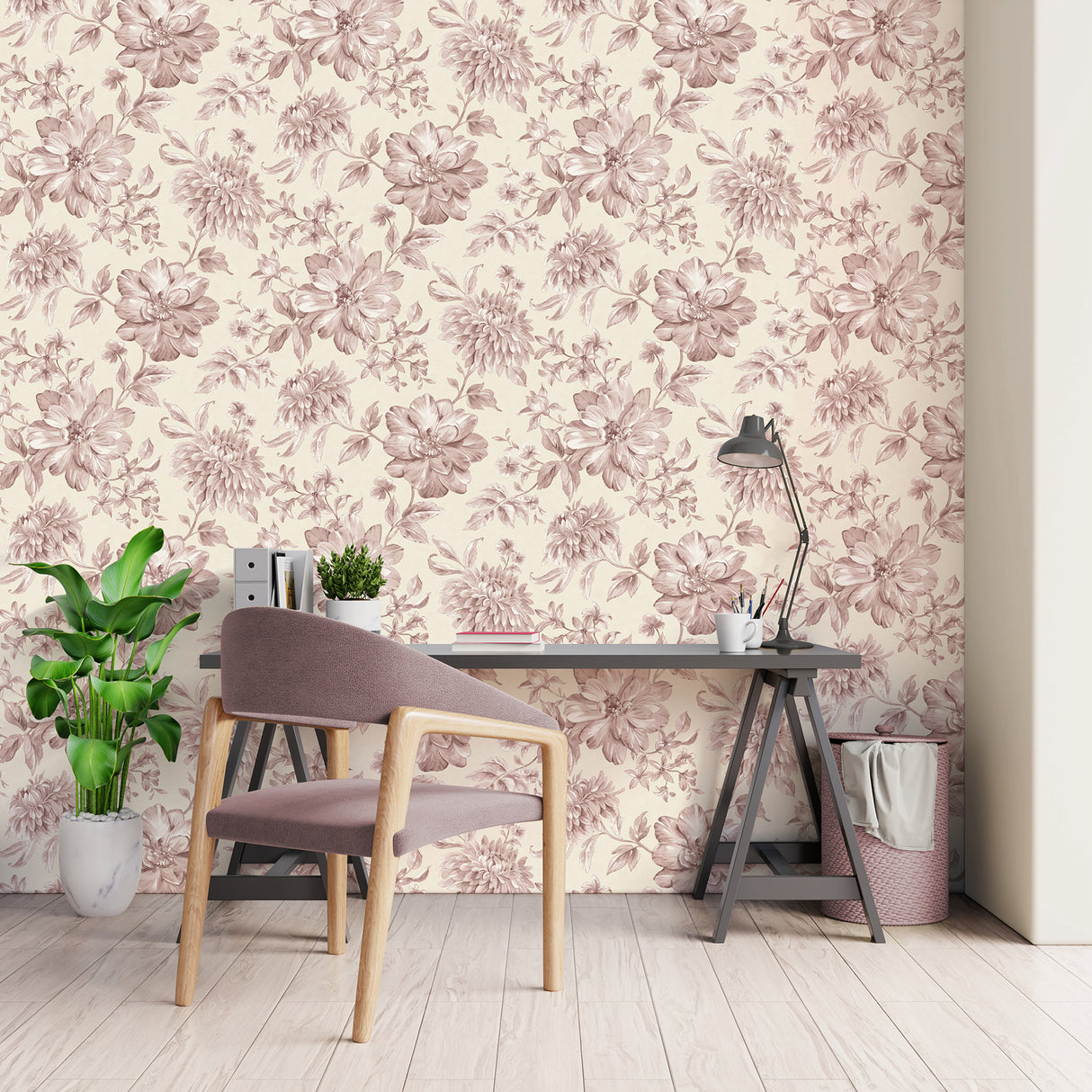 Gabriela Pink by Fine Decor Floral Wallpaper – Brewster Home Fashions FD43609
