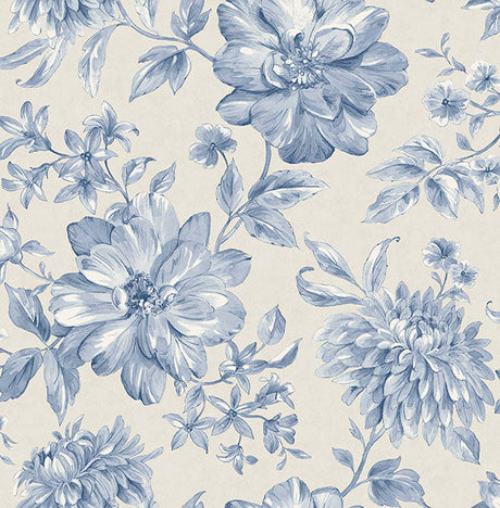 Gabriela Blue Floral Wallpaper - FD43610